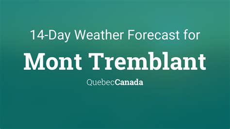 weather mont tremblant hourly